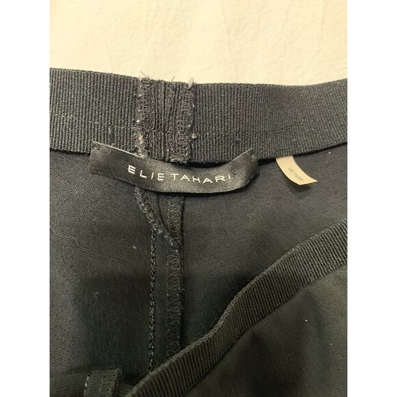 Ellie Tahari Women's Black Ponte Knit pull on pants Large Career work Capsule - Picture 7 of 9